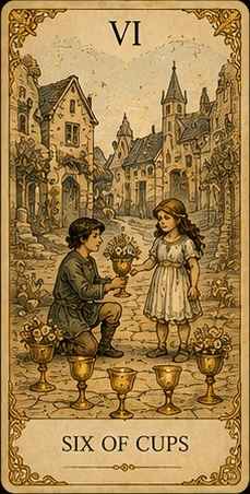 컵 6 (Six of Cups) 타로 카드