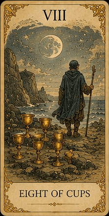 컵 8 (Eight of Cups) 타로 카드