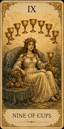 컵 9 (Nine of Cups) 타로 카드