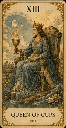 컵 퀸 (Queen of Cups) 타로 카드
