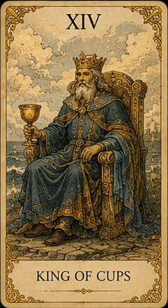 컵 킹 (King of Cups) 타로 카드
