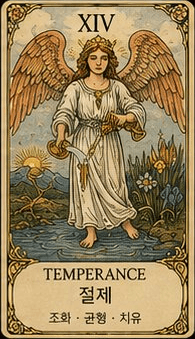 절제 (Temperance) 타로 카드