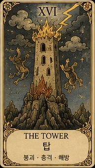 탑 (The Tower) 타로 카드