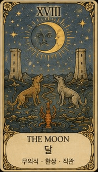 달 (The Moon) 타로 카드
