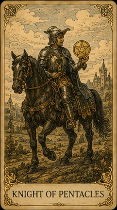 펜타클 나이트 (Knight of Pentacles) 타로 카드