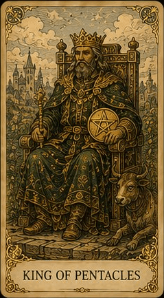 펜타클 킹 (King of Pentacles) 타로 카드