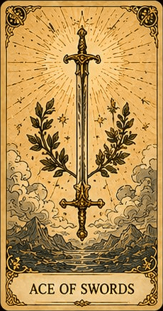 소드 에이스 (Ace of Swords) 타로 카드