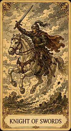 소드 나이트 (Knight of Swords) 타로 카드