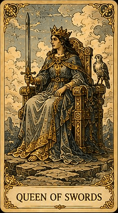 소드 퀸 (Queen of Swords) 타로 카드