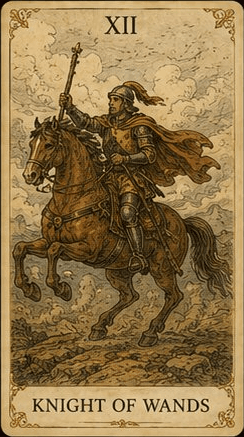 완드 나이트 (Knight of Wands) 타로 카드